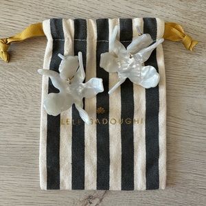 Lele Sadoughi Mother of Pearl Lily Drop Earrings